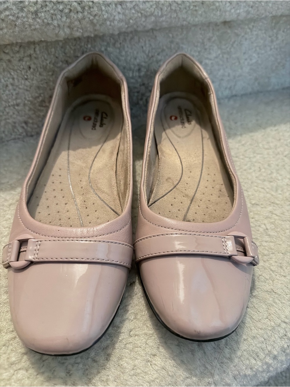 Clarks Women's Pink Ballet Flats - Cushioned Comfort size 8 1/2
